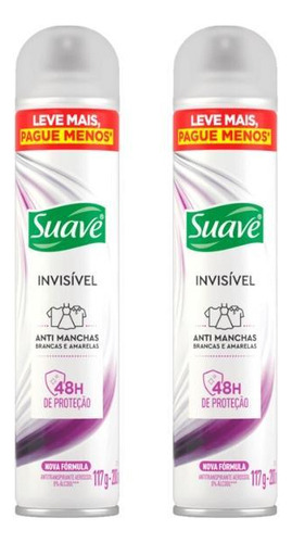 Desodorante Aero Suave 200ml Invisible-kit C/2un
