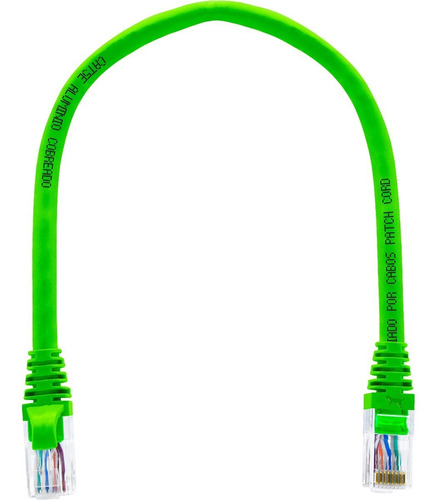 Cabo Cat5 E Rj45 Cat5e Amarelo 20 Centímetros Injetado