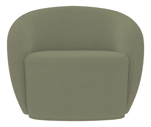 Poltrona Decorativa Para Sala Estar Gliese Bouclê Verde