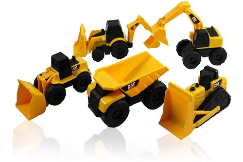 Minivehiculos De Constrccion (set De 5), Con Volquete, Excav