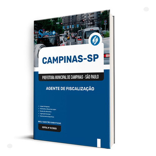 Apostila De Campinas Sp Agente De Fiscalização - Ed. Solução, De Professores Especializados., Vol. Único. Editorial Editora Solução, Capa Mole, Edição Oficial Em Português, 2025