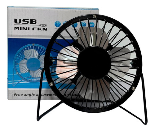 Ventilador Usb Portátil 15cm Para Pc, Metálico / Ajustable