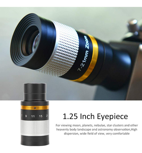 Ocular Para Telescopio 31.7 Mm Zoom 7-21 Mm Multicapa