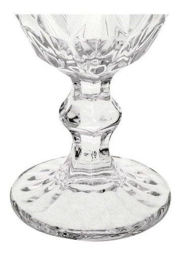 Conjunto De Taças De Vidro 350ml 6pçs Diamond Transparente