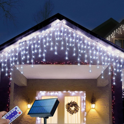 Janchs 304 Luces Led Solares De Carámbano De Navidad Para