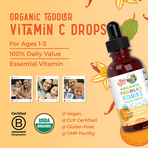 Gotas De Vitamina C Maryruth Organics Para Niños Pequeños |