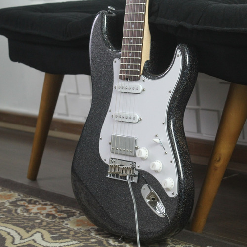 Guitarra Studebaker Stratocaster Sky Hawk Hss Black Sparkle