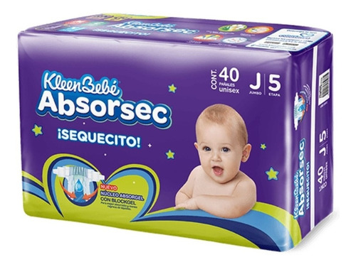 Pañal Kleen Bebé Absorsec Jumbo 160pz