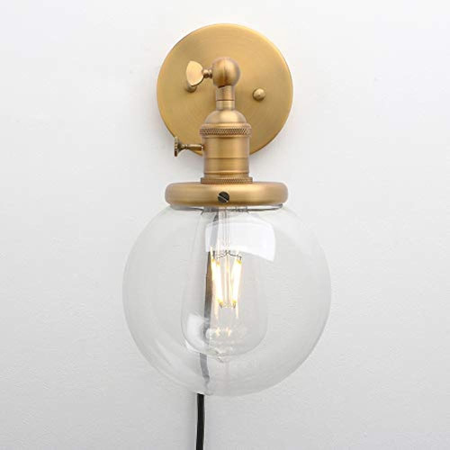 Permo 1-light Plug Lámpara De Pared Con Interruptor De Encen
