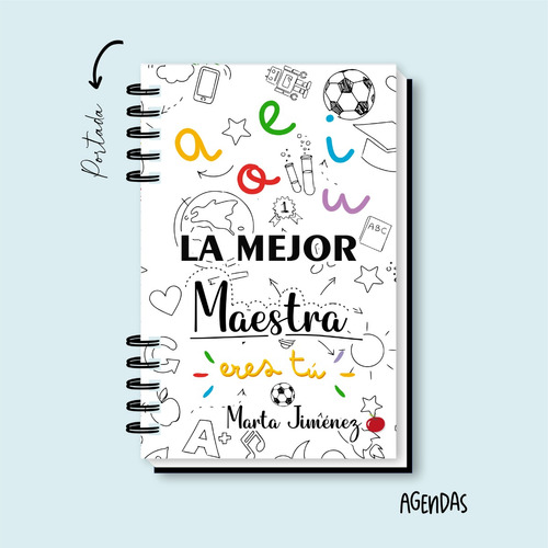 Libreta Para Maestra, Agenda Temática Personalizada, Profe