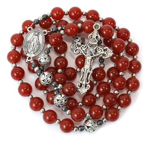  Collar Rosario Católico,con Medalla Milagrosa Y Crucifijo
