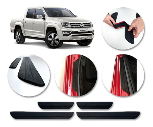 Cubre-zócalo De Puertas X4 Para Vw Amarok Kenny Moldura 2017