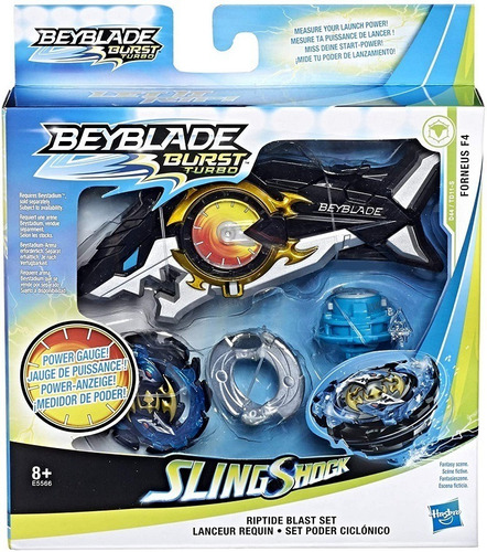 Imagem 4 de 11 de Arena Beystadium Beyblade Lançador Riptide Blast Set Hasbro