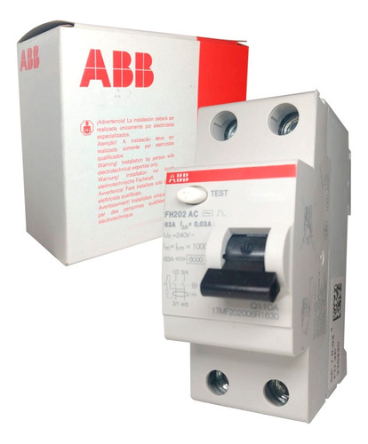 Disyuntor Diferencial Bipolar 63a 30ma Abb