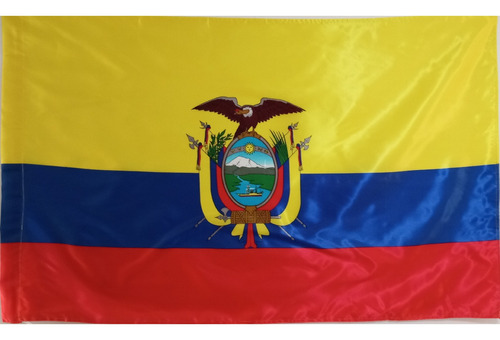 Bandera De Ecuador (tamaño 90cm X 150cm) Doble Faz Polyester