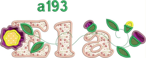 Matriz Bordado Aplique Ele Ela Lis Lótus Flores A193 A192