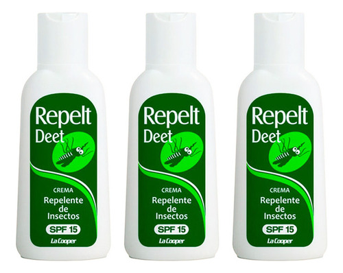 3 Repelt Deet Crema 90g - La Cooper