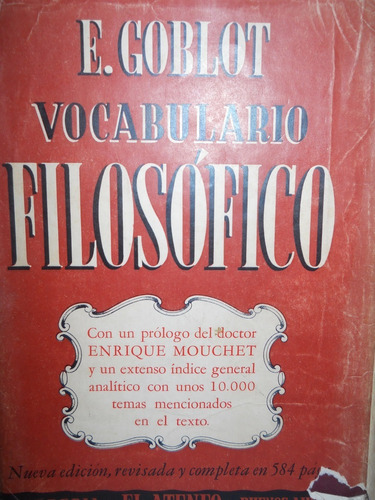 Vocabulario Filosófico - E. Goblot