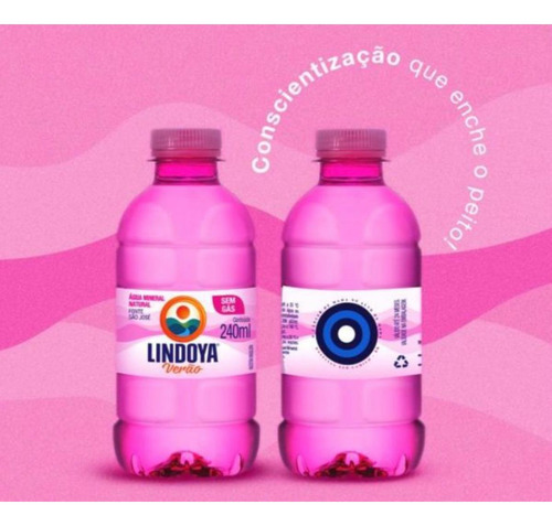 Kit 12 Un Agua Mineral Lindoya Verao Rosa Sem Gas Pet 240ml
