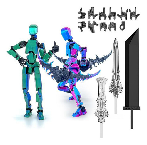 Figura De Acción 3d For Lucky T13, Robot Articulado