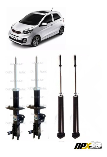 Imagem 5 de 6 de Kit 04 Amortecedor Kia Picanto 2012 2013 2014 2015 2016 2017