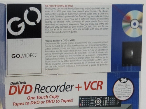 Govideo Combo Grabador Dvd / Vhs Mod. Vr3840 Multiregión Dvd (Reacondicionado)