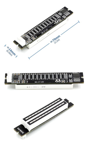 Indicador De Audio Dual De 12 Niveles, Medidor De Luz Led Vu