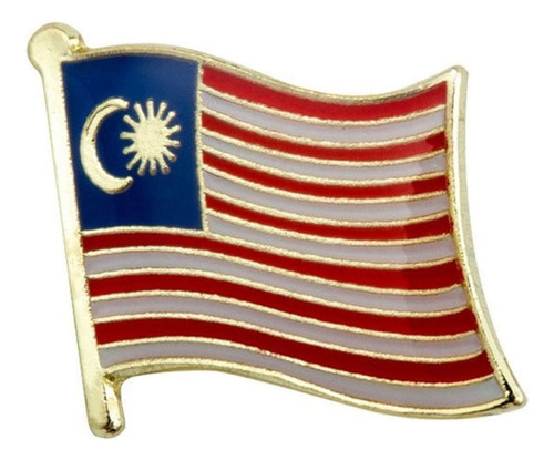 Pin Metalico Broche Bandera Malasia Pasaporte Viaje Pais