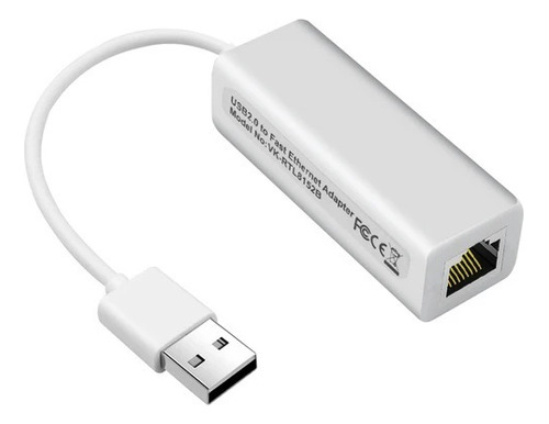 Adaptador Conversor Ethernet Rj45 Lan Rede Para Usb 2.0