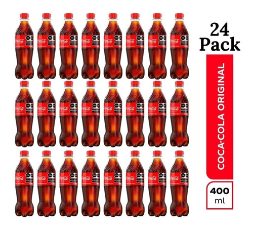 Paquete De 24 Coca Cola Normal De 400 Ml Pet 