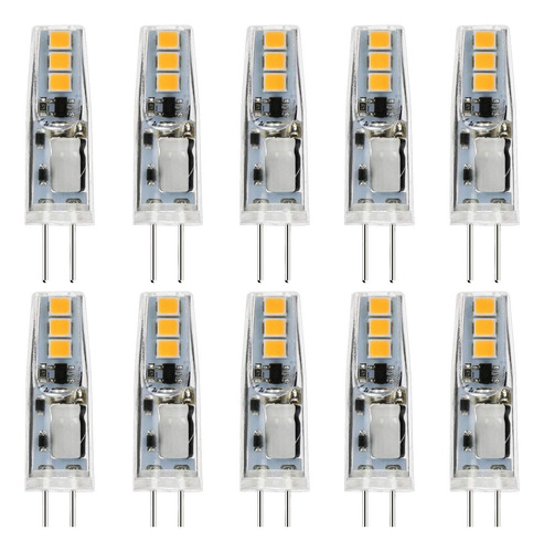 Jauhofogei 10 Bombillas Led G4 Bi Pin Base 1 W  12 V Ca Cc  