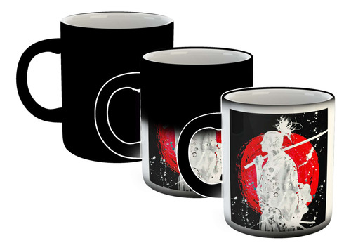 Taza Magica Samurai Legendario Japon Katana Espada P3