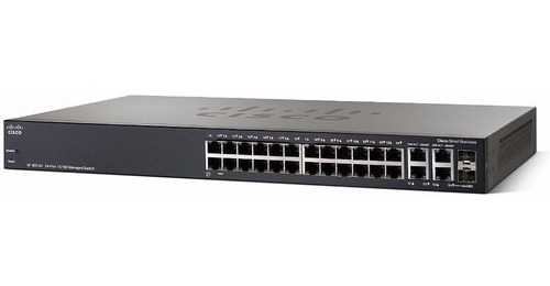 Switch Cisco Sf300 24pp 24p 10/100 Poe Plus Adm