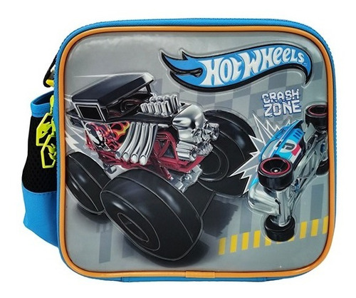 Lonchera Escolar Hot Wheels Bolso Almuerzo Lonchera Niños 3 Color Gris