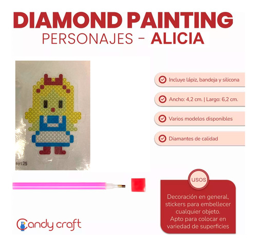 Kit Pintura De Diamante Personaje Infantil Sticker Diamond