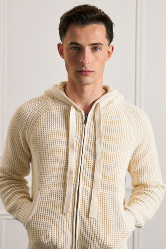 Sweater Hombre Brooksfield Con Capucha Tejido Algodon 4066b