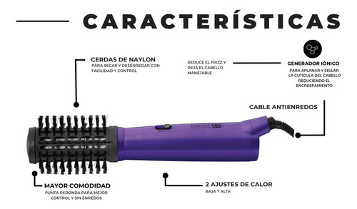 Cepillo De Aire Con Calor Infrarrojo De 400 Watts Bc400es