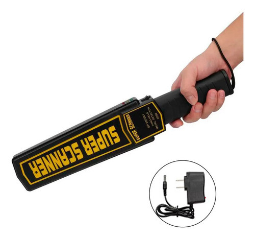 Detector De Metal Portátil Bastão Para Revista E Segurança Cor Preto
