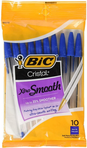 Bolígrafo Bic Cristal 10 Unidad - U - Unidad a $580