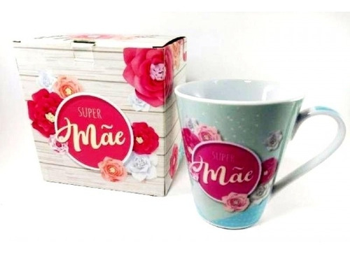 Caneca De Porcelana - Super Mãe - 300 Ml