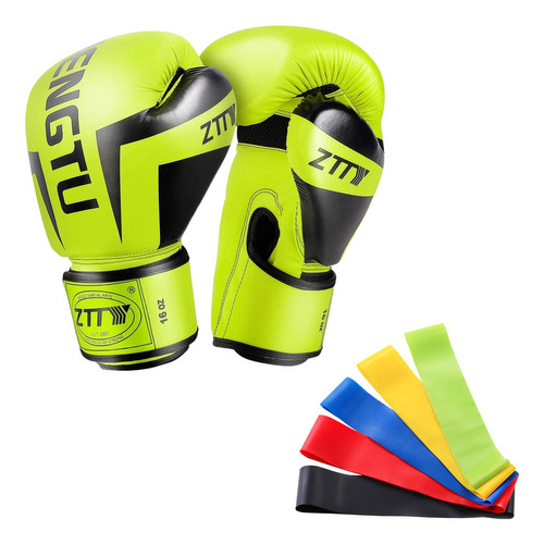 Guante De Box Profesional + 5 Bandas Elasticas/forcecl