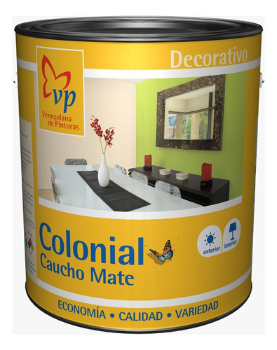 Pintura Caucho Mate Colonial Blanco Intenso Vp