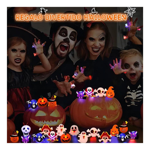 50 Pcs Anillos Halloween Led,recuerdos Halloween Para Chicos
