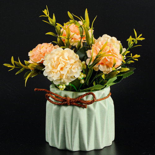 Plantas De Flores Artificiales Mini Hortensias En Maceta Jue Color