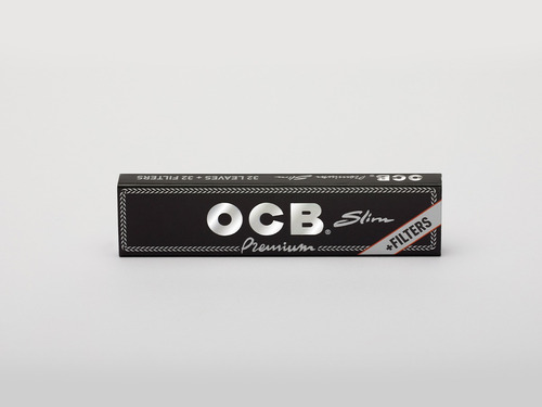 Caja de seda Ocb negra de primera calidad con bote de tabaco