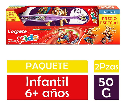 Kit De Higiene Bucal Colgate Smiles Cepillo Dental + Pasta Kids 50g