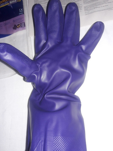 Guantes De Nitrilo Color Morado Proteccion Quimica. 