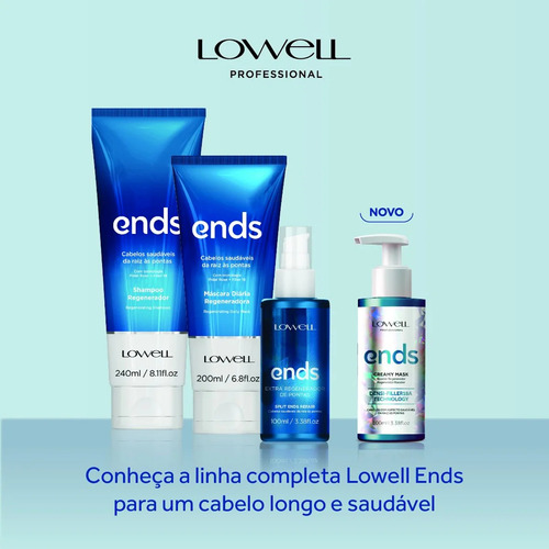 Kit Lowell Ends Sh 240ml + Leave-in 100ml+ Creamy Mask 100ml