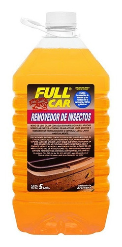 Imagen 1 de 6 de Removedor Insectos Bichos Full Car X 5lts