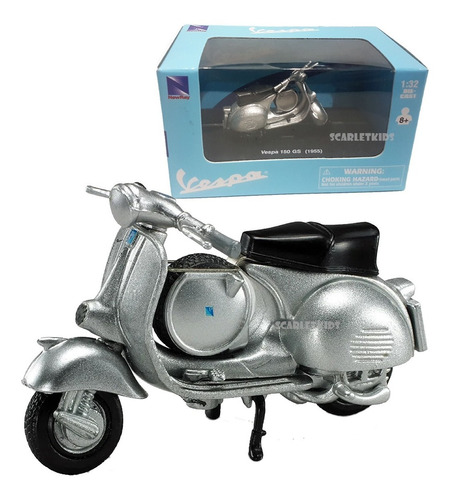 Moto Vespa 150 Escala 1:32 Die Cast Newray Scarletkids